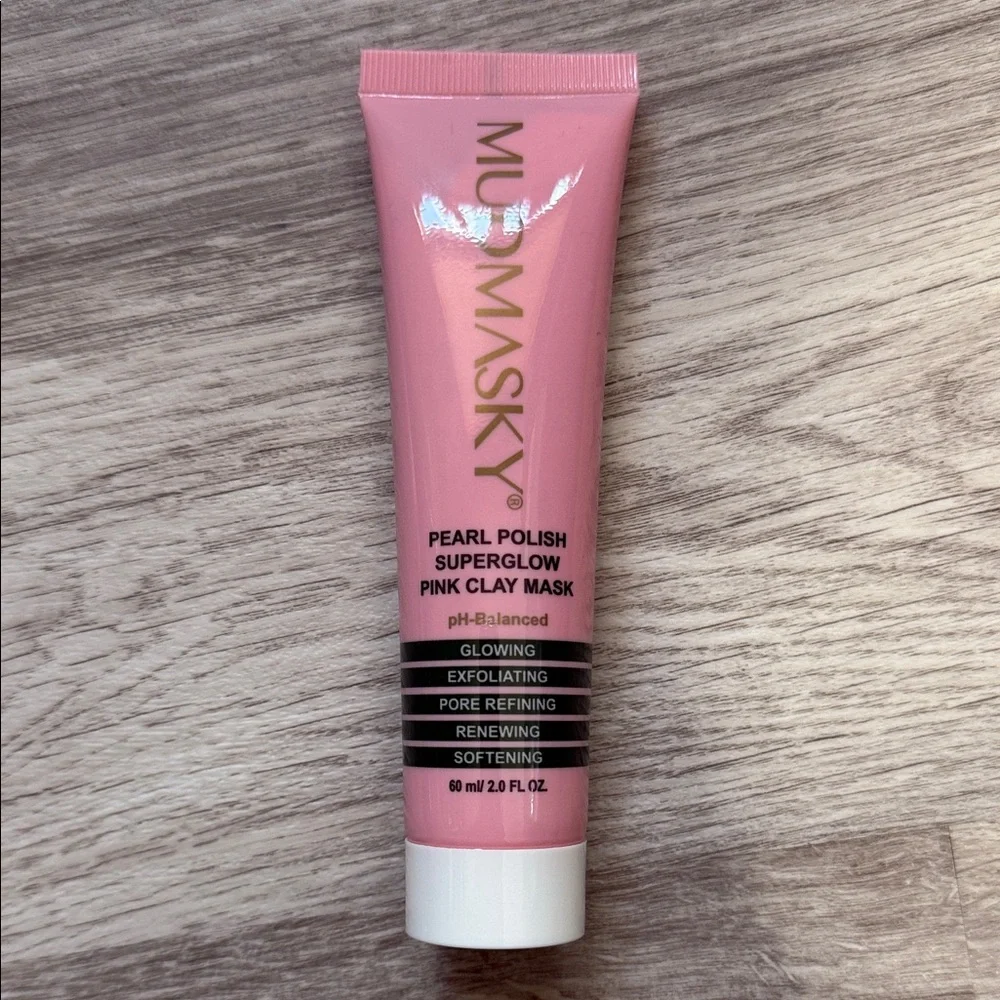 Mudmasky Pearl Polish Superglow Pink Clay Mask
